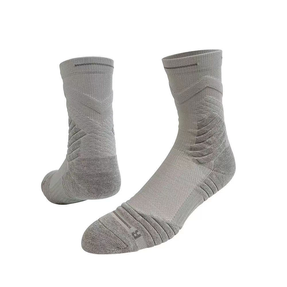 Практичные баскетбольные носки Bullfighting 2.0, спортивные носки с длинным рукавом и высоким верхом, элитные однотонные носки с полотенцем, новые впитывающие пот носки