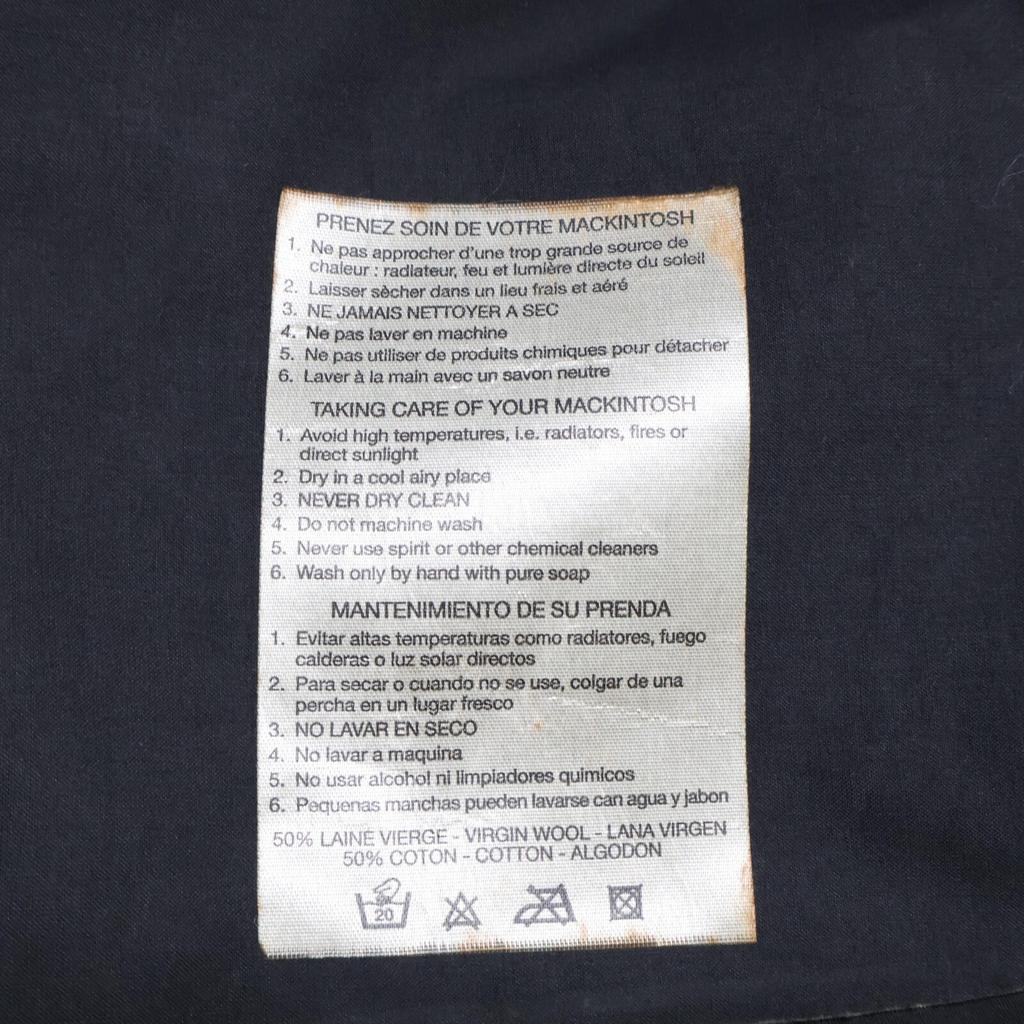 HERMES [Domestic regular] MACKINTOSH made Margiela period belted rubberized coat ME blackUsed