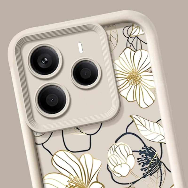 Мягкий силиконовый чехол для телефона с цветочным принтом для Xiaomi 14T Pro 13T Poco X7 F6 X6 Redmi Note 14 Pro 13 12 11 TPU противоударный защитный бампер для объектива
