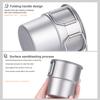 Stackable Coffee Mugs Titanium Camping Cups 300ml Foldable Handle Outdoor Coffee Mugs Reusable