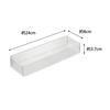 Yamazaki Tower Stackable Drawer Organizer, Large, Set of 2, White, Approx. W8 x D24 x H3.7cm, Cutlery Storage, Desk Tray, 3644