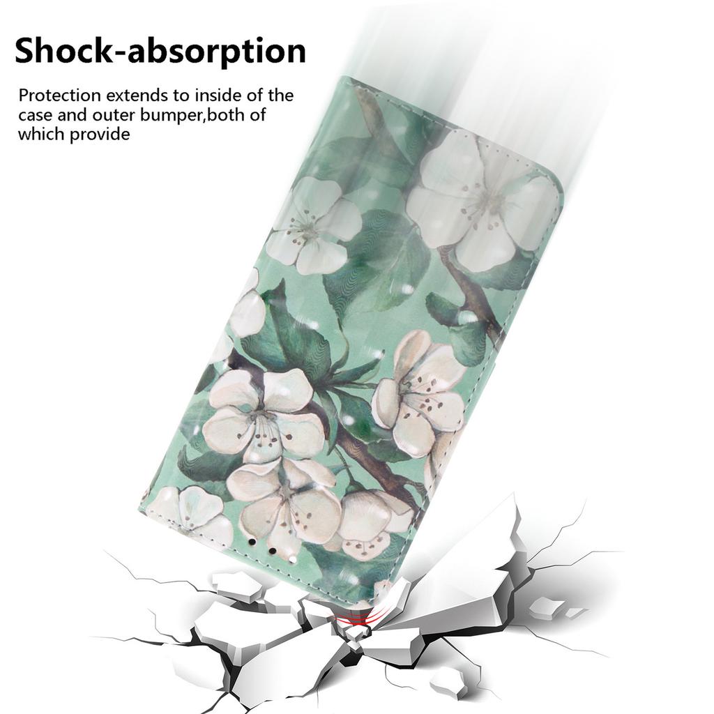 Чехол для Motorola Moto G75 5G с принтом, кожаный кошелек-чехол для телефона с ремешком на запястье