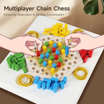 Деревянная игрушка Шахматная игра Игра с резинкой Семейное взаимодействие Блестящая дуэль Настольная игра Игрушки для настольной игры