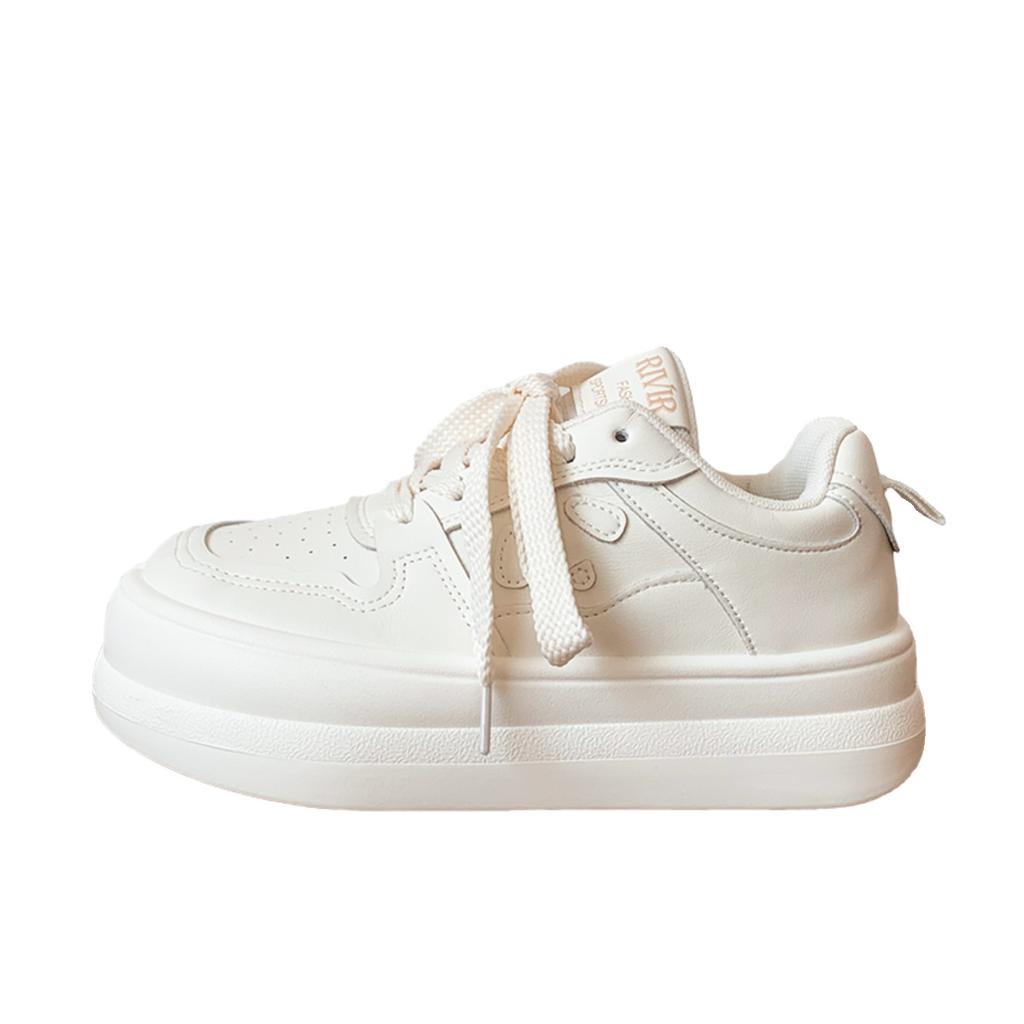 Niche Black and White Panda Little White Shoes Womens Autumn Universal Thick-Stolem Increaseing Board