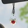 Heart-Shaped Geometric Car Perfume Pendant - European & American Design