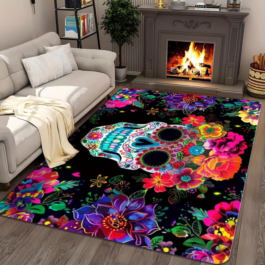 Halloween Carpet Entryway Entrance, Wear-Resistant, Bathroom, Living Room, Bedroom, Thickened Floor Mat, Home Decoration
