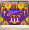 Happy Diwali Photography Backdrop Indian Diwali Tradition Deepavali Candle Marigold Wedding Birthday Background Photo Studio