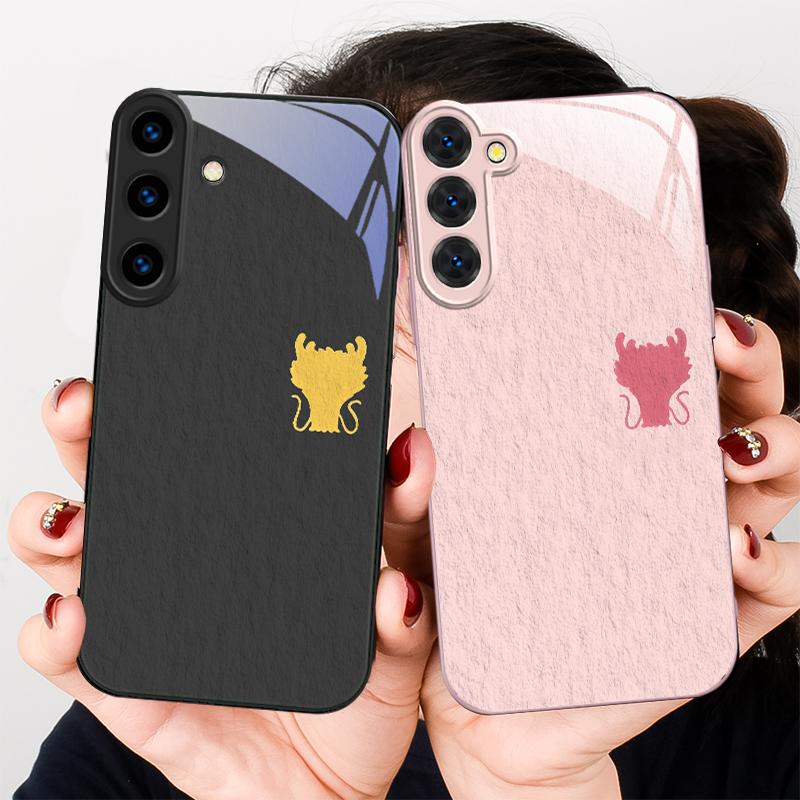 A sleek deep blue faucet For Samsung S26 S22 S8 9 10 S20 Ultra S21 Pro S22 Plus S23 FE S24Ultra S25 Edge S24+ Glass Phone Case