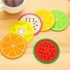 Silicone Cup Mat Non -slip Cup Insulation Pad Tableware Pad Fruit Shape Cup Coaster  Dining Table