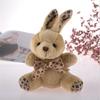 Multi-Color Optional Siamese Rabbit Spotted Knot Plush Toy Sitting Posture Soft Bunny Cute Pendant Keychain 10CM