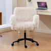 Office Chair, Five-Level Adjustable Armrests, Casters, Ergonomic, Thickened Backrest, Swivel, for Home Office, Vanity Table, Bedroom and Living Room