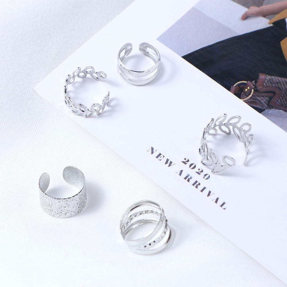 C-Shape Multi-layer Gift Girl Ear Bone Clips Earring Set Korean Style Earrings Leaves Ear Cuff