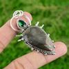 925 Silver Pear Natural Polychrome Jasper Wife Bezel Anniversary Trendy Pendant