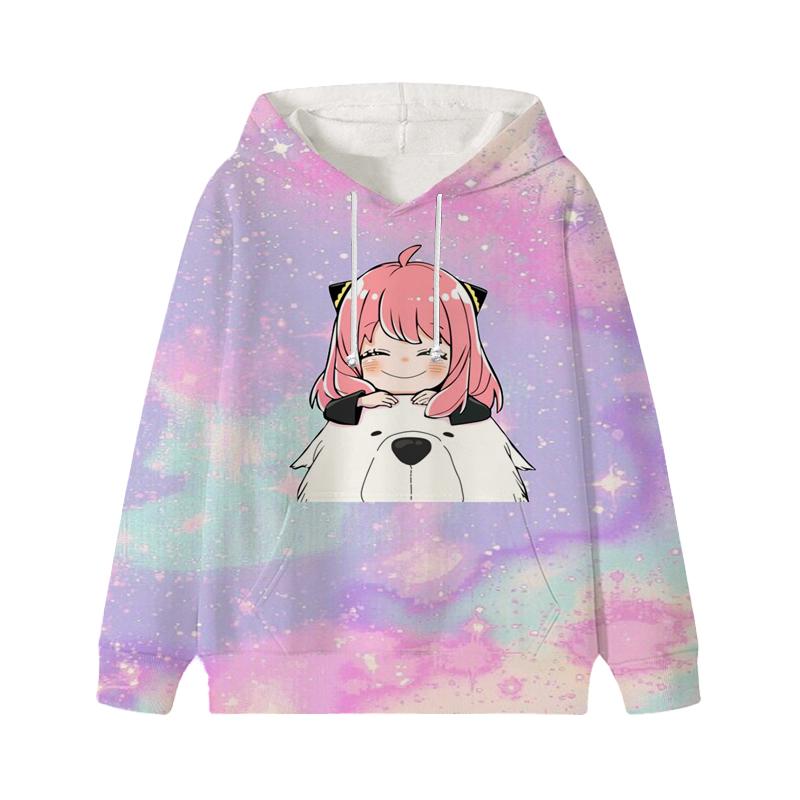 Spy X Family Hoodie Cartoon Anya Forger Pullover Loyor Yor Forger Boys Girls Personality Outfits Tops Children Gift Clothes