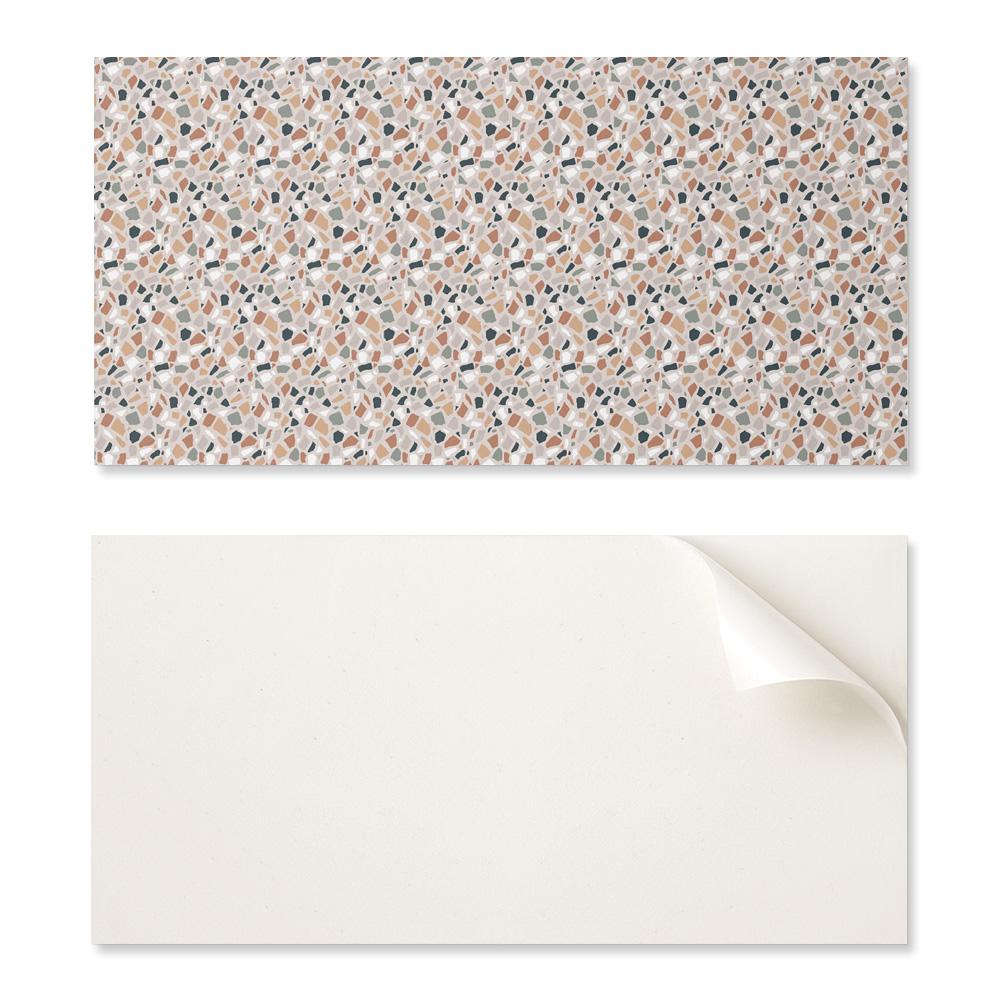 Naklejane Kafelki Winylowe Do Przedpokoju Abstrakcyjny Wzór Organiczny 10X40X20 Cm
