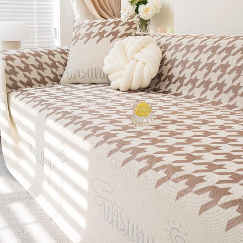 Ice Silk Sofa Towel Summer Cool Breathable Sofa Cover Dust Cover Summer One-Piece Sofa Large Cover Cloth