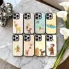 M-Mokey C-Curious-S G-Georges Чехол для телефона Для iPhone17,16,15,14,13,12,11 Plus,Pro Max Черный Конфетный серебристый чехол для телефона