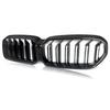 For 2021-2023 BMW G30 G31 530i 540i Dual Slats Front Kidney Grille Gloss Black