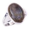 Natural Labradorite Gemstone Handmade 925 Solid Sterling Silver Ring Size 6 I6m47