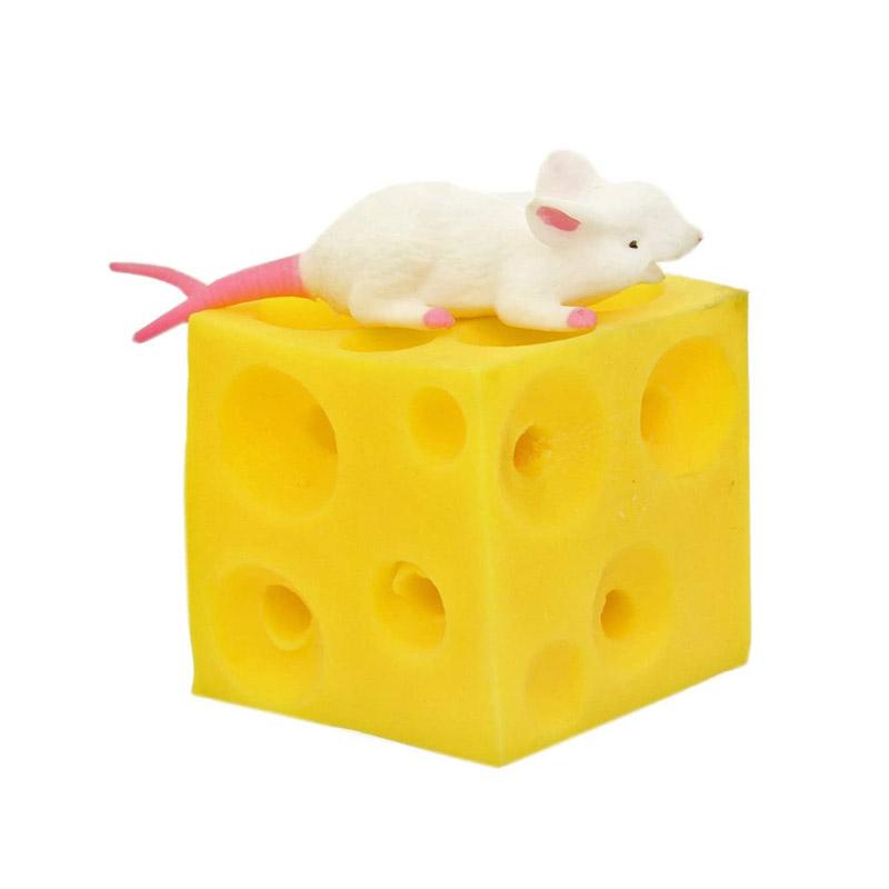 Mouse In Cheese Anti Sress Squeeze Fidget Toys Anxiety Adhd Autism Therapy Kids Novelty Gifts Juguetes Antiestres Ansiedad