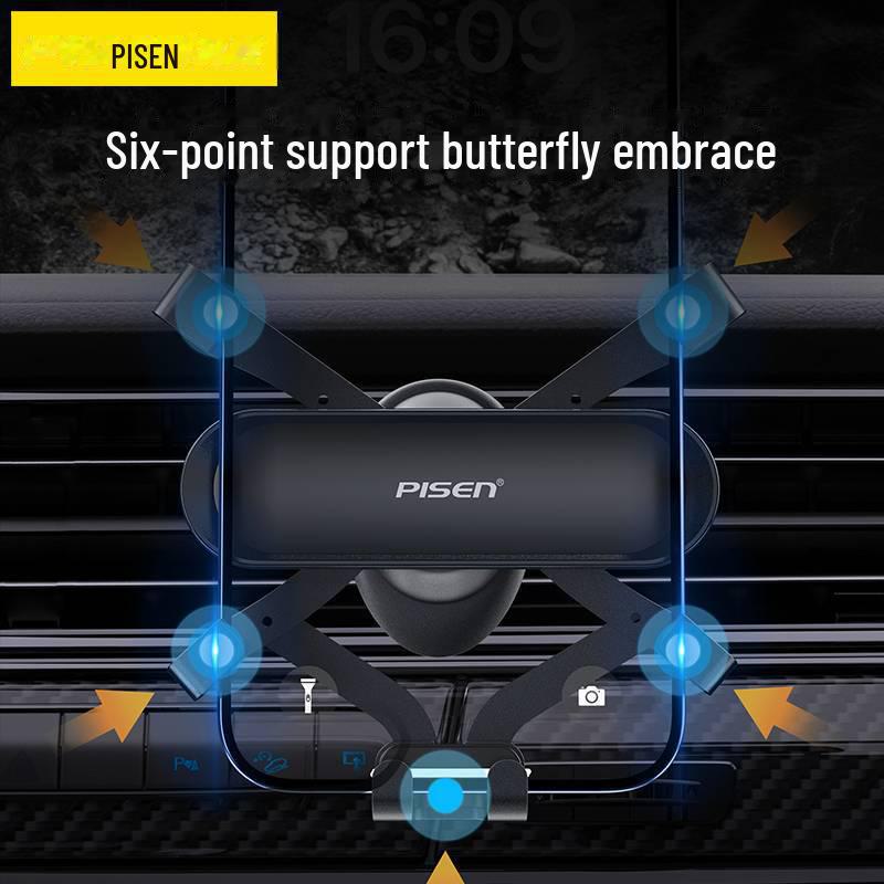 PISEN Мини Автомобильный Держатель для Телефона - Крепление на Воздуховод, Конструкция с Одинарным Крючком