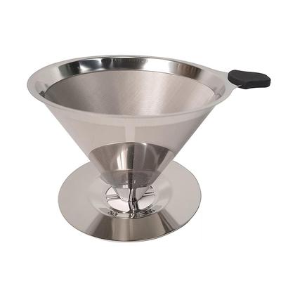 Кофейный сетчатый фильтр из нержавеющей стали 800 для 4 капельниц, двухслойная сетка, чашки, цельный (S)