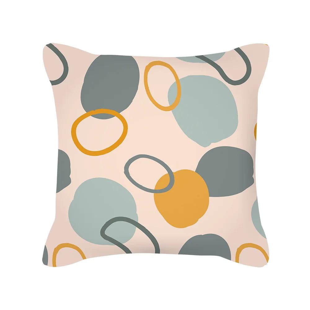 Morandi Color Геометрический абстрактный персиковый цвет кожи новый домашний декор наволочка скандинавский чехол для подушки