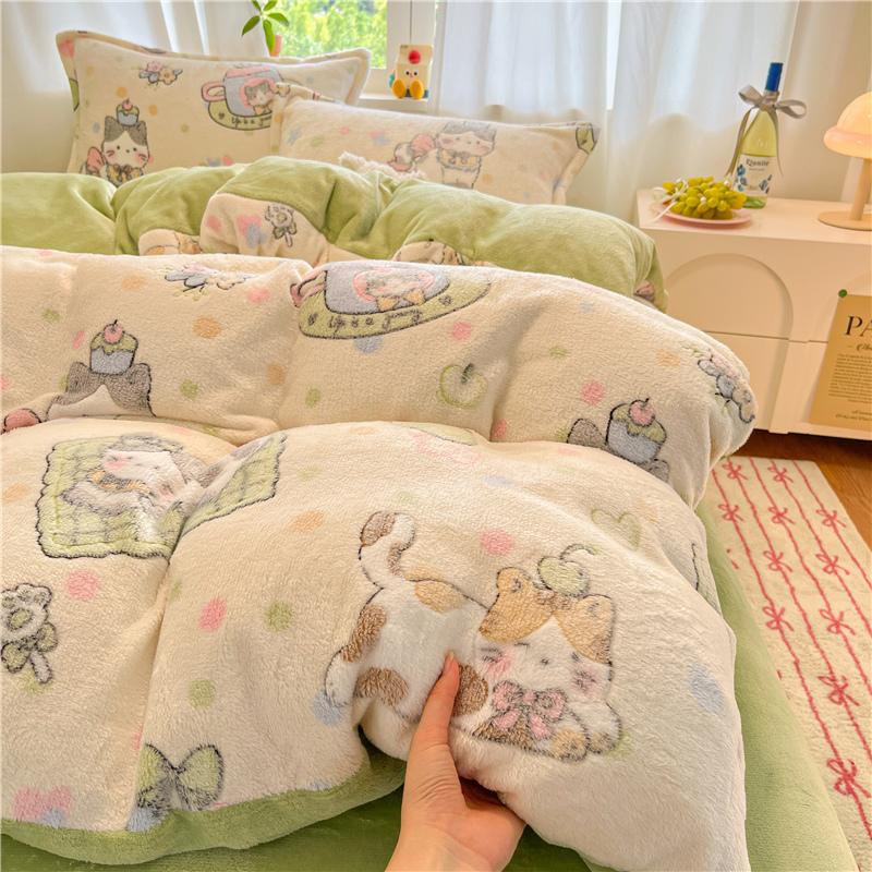 1 шт. Супер теплое пододеяльник для зимы, толстый мягкий фланелевый коралловый флис, пододеяльник 220x240 см, покрывало для кровати размера "queen" (без наволочки)