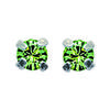 [B8470] - Peridot Green Silver Brilliant 4 Mm