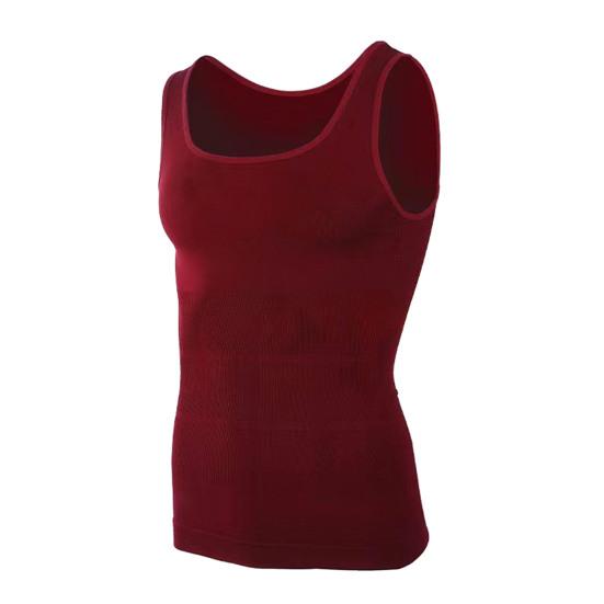 Мужской жилет для фитнеса с U-образным вырезом, без рукавов, корсет для утяжки живота, однотонный, с поддержкой спины, компрессионные топы для тяжелой атлетики