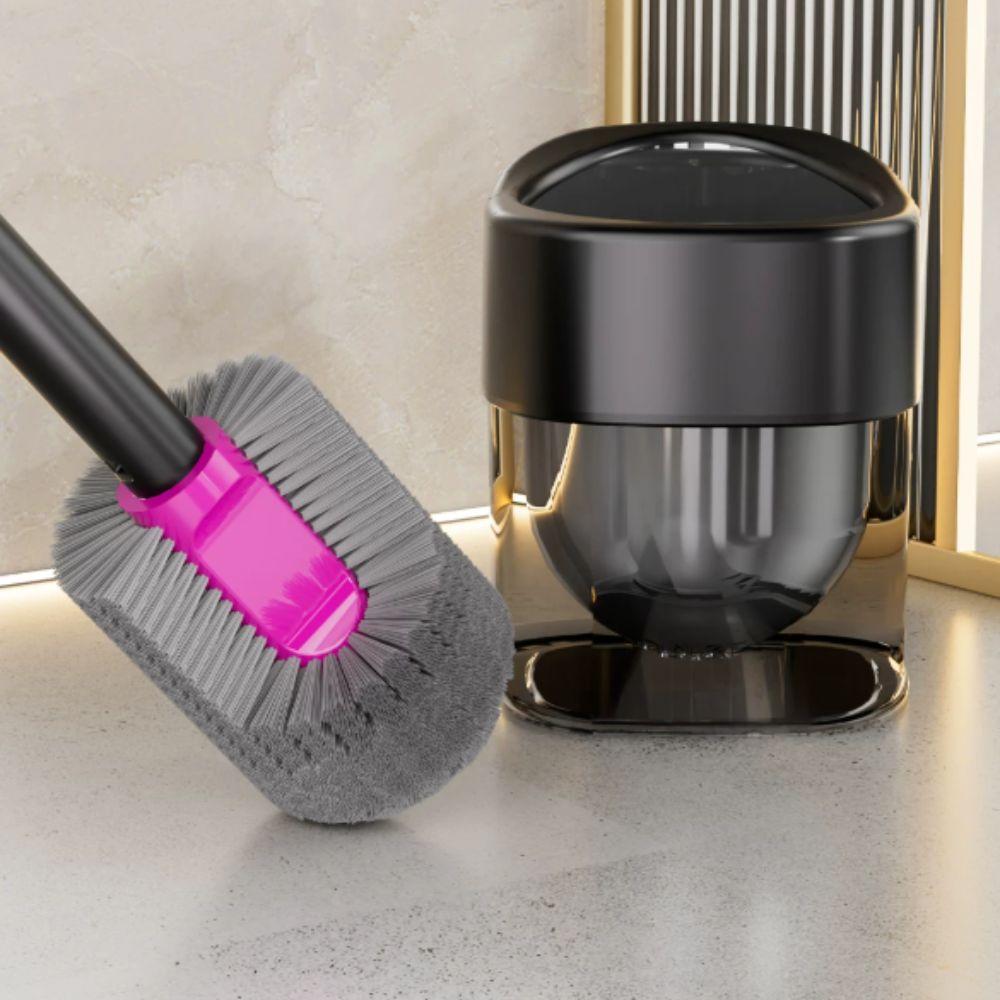 Hemispherical Brush Head Toilet Brush Groove Design Wall Mount Brush  Apartment Living