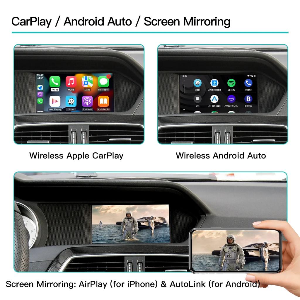 AUTOABC Беспроводной CarPlay Android Auto для Mercedes Benz ABCE Класс GLA CLA GLK SLK CLS W204 W176 W246 X204 C117 NTG4.5/4.7