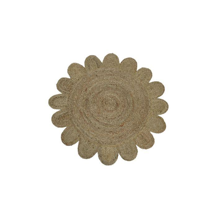 Tapis jute rond bord irrégulier - Nos Envies Déco