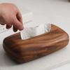 Крышка для коробки салфеток из грецкого ореха - Современный винтажный дизайн, Премиальное дерево, для декора стола и ванной комнаты. Легкое пополнение, Полированная отделка.