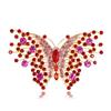 Fashionable butterfly colorful zircon brooch, anti-exposure pin for women, metal button to fix clothes, wedding party gift