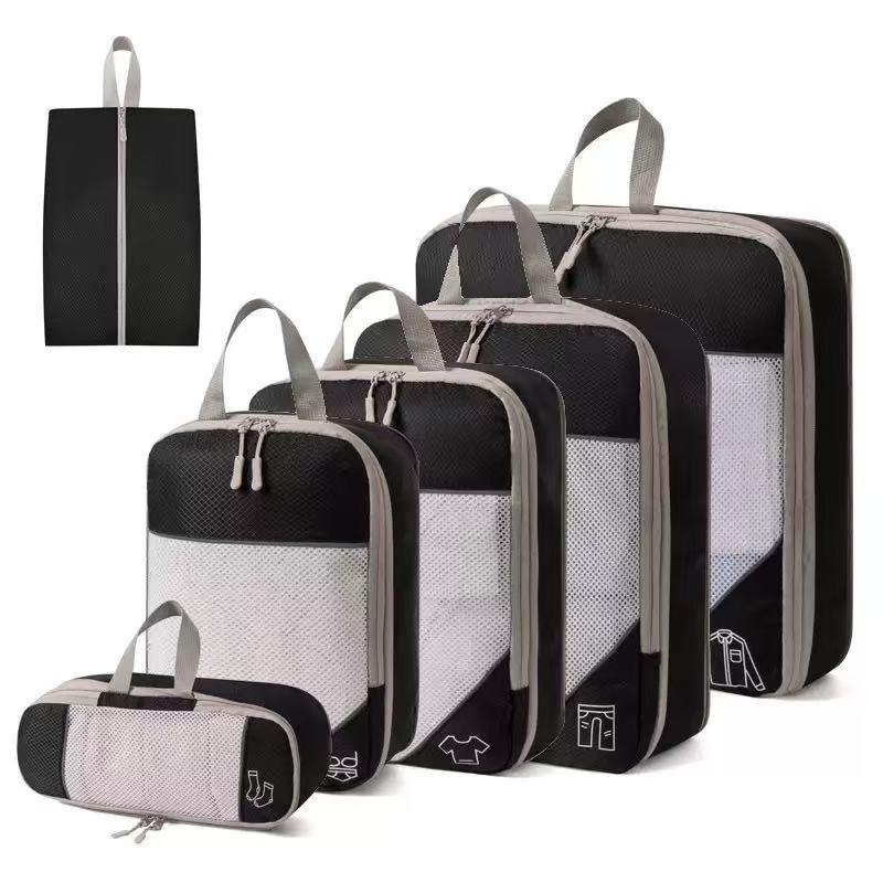 Набор из 5 предметов дорожный органайзер с компрессионной сеткой-ромбом: Чемодан и сумки для хранения одежды