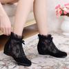 Fashion GKTINOO 2025 Fashion Summer Ankle Boots for Women Flat Heel Boots Mesh Height Increasing Casual Shoes Genuine Leather Big Size
