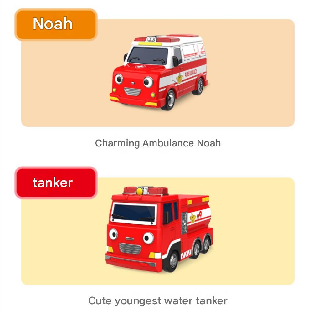 Tayo Special Little Bus Friends Mini Car Set 9 (4 Cars : Jessi+Tayo+Noah+Tanker)