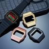 Аксессуары для корпуса часов F91 Мод-кит Для Casio F-91WM F-91WS F91W Запасной корпус Смоляная силиконовая рамка Ремешок для часов Черный Мужчины женщины