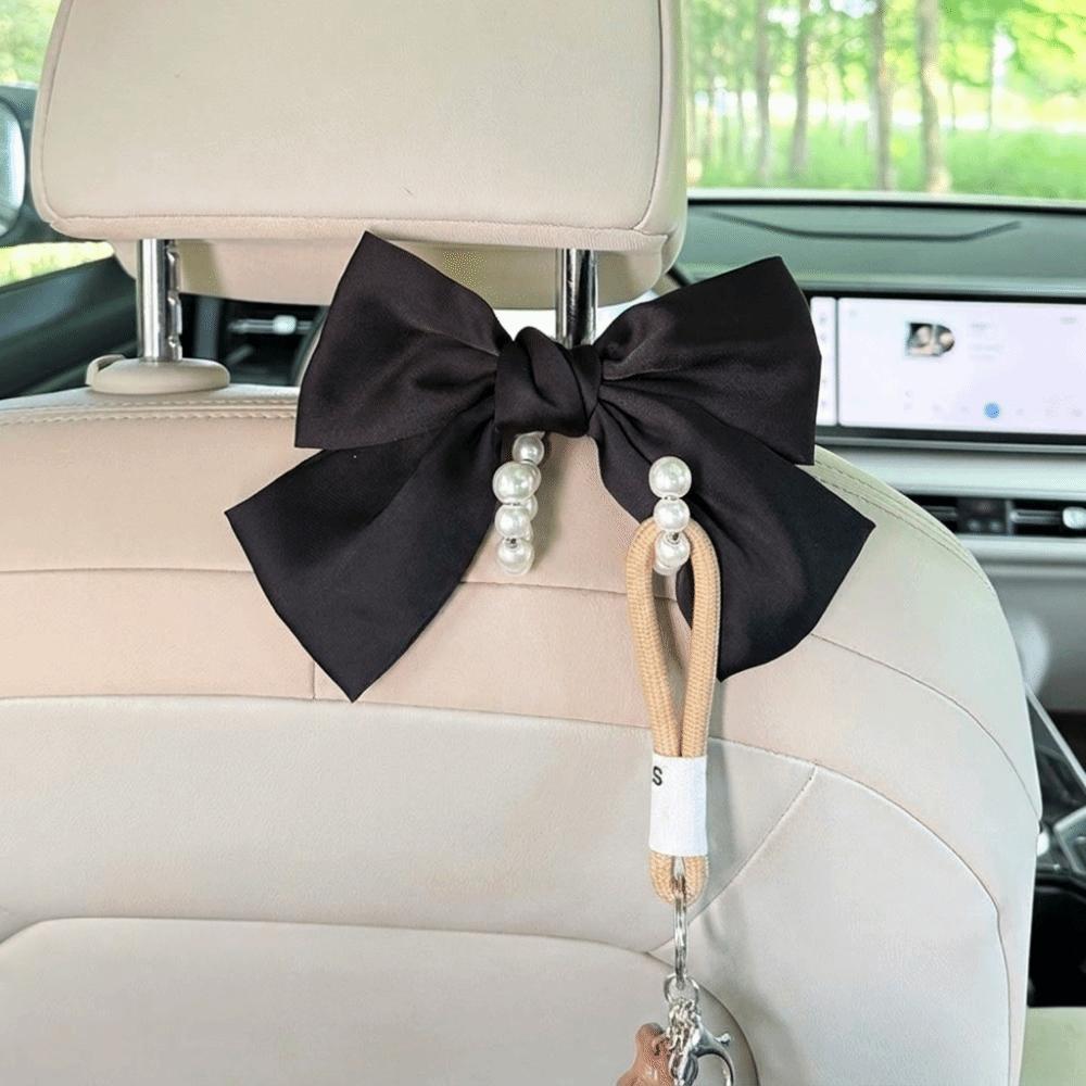 Pearl Ornament Seat Back Hanger Clip On Car Organizer Vehicle Decor Car Hook Daily Storage