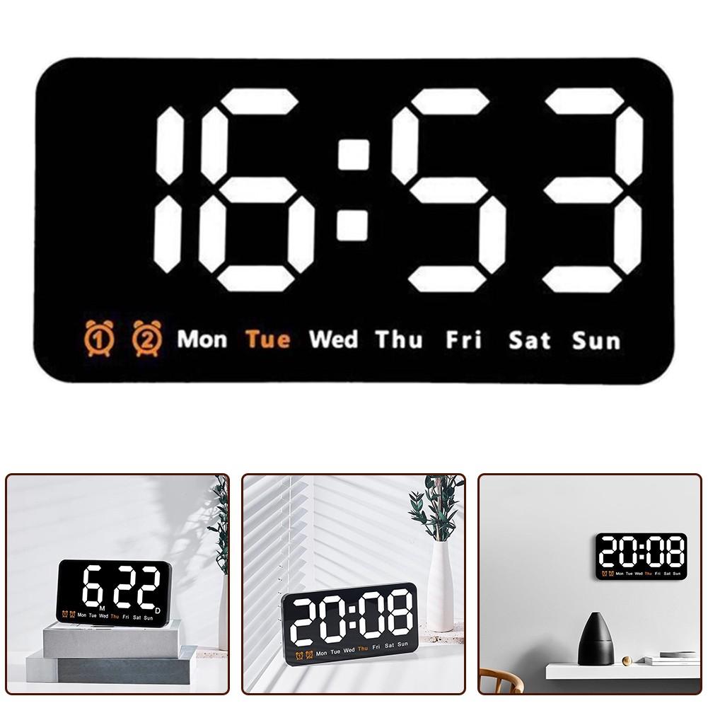 Многофункциональные цифровые светодиодные будильники с дисплеем температуры и даты, настольные часы