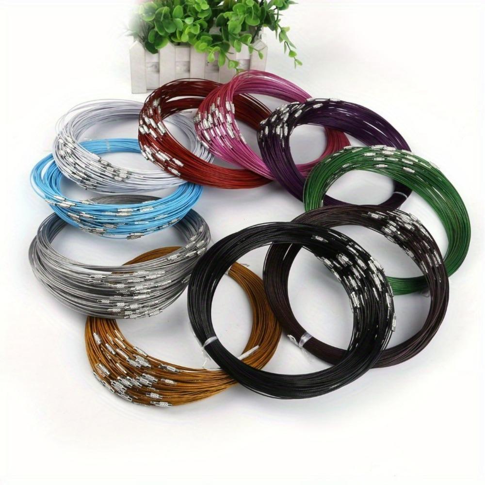 10pcs Steel Wire Bracelet Cords For Diy Jewelry Making Ideal For Bracelets Keychains Crafting Accessories Bracelet Making Kit Bracelet Making Supplies