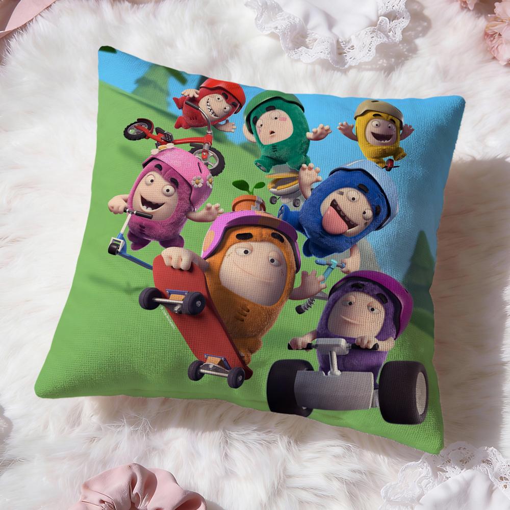 Милая Мультяшная Наволочка O-Oddbods Премиум Комфорт Двусторонняя Наволочка - Дизайн Два в Одном для Любой Комнаты и Салона Автомобиля