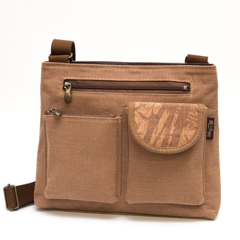 Сумка через плечо для сделано в японской хурме двойной внешний карман плечо много [creare KIKI] женщины, кроссбоди, легкий, Япония, стиль, крашение, сумка,