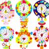 DIY Puzzle DIY Clock Toys Cartoon Clock Time Teaching Aid Cognition Clocks Toys  Baby DIY Toys