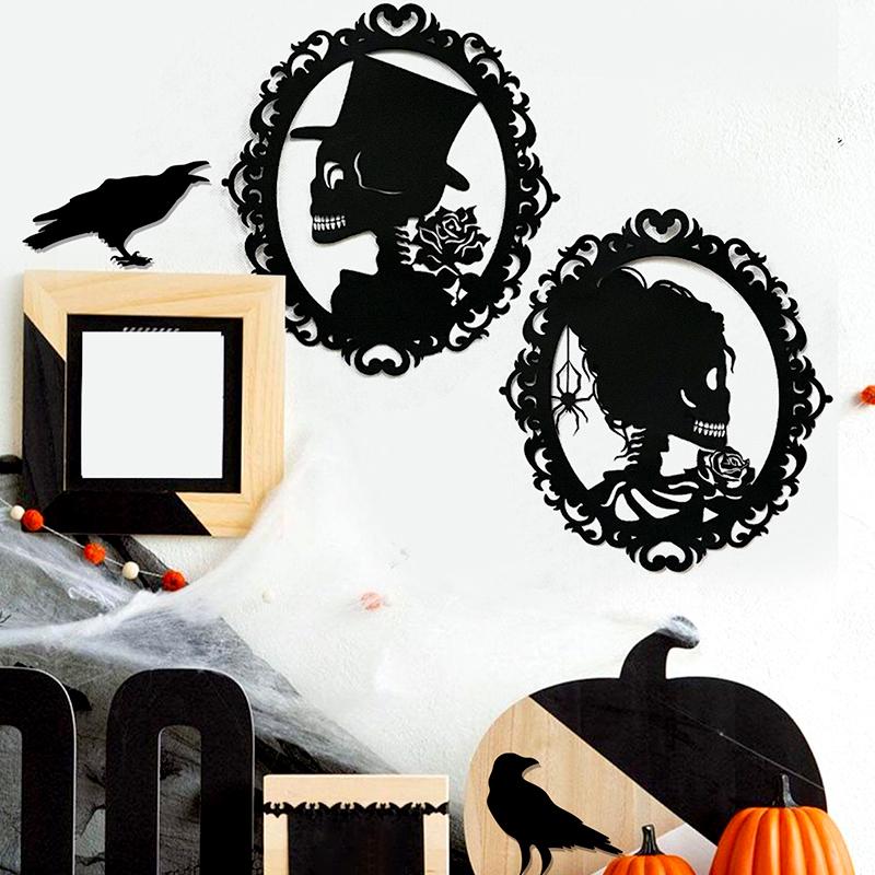 1 комплект, паук, жуткая ворона, череп, наклейка на стену, наклейки с черепом, украшение на Хэллоуин на тему Хэллоуина
