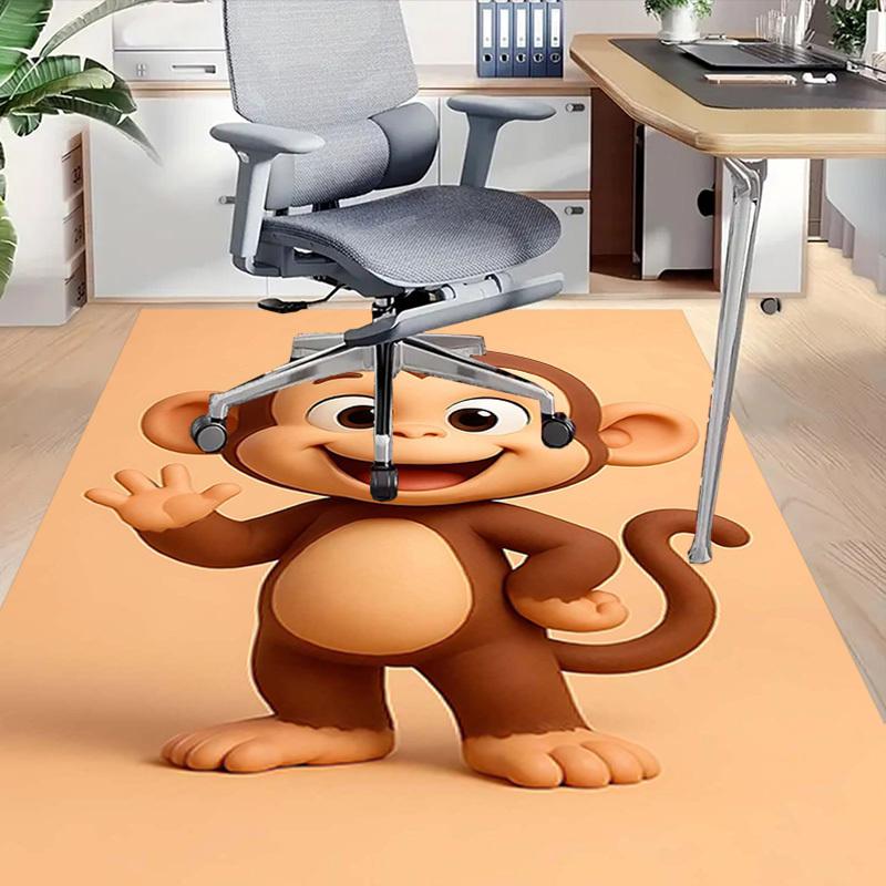 1PC Monkey Cartoon Anti-slip carpet, suitable for Office, bedroomand playrooms. It can also be used as a sofa footrest cover-W56