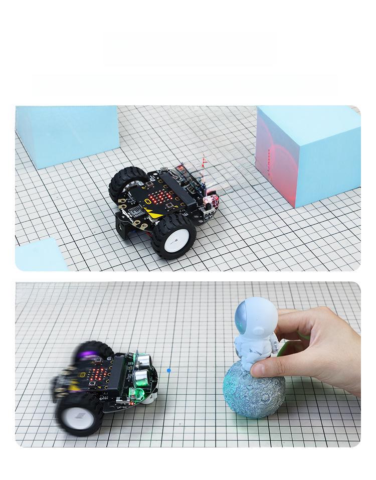 Microbit AI Vision Smart Car Kit: Graphical Programming & WiFi Video Education In Python