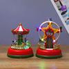 Светящаяся музыкальная карусель Колесо обозрения Рождественское украшение Подарок.