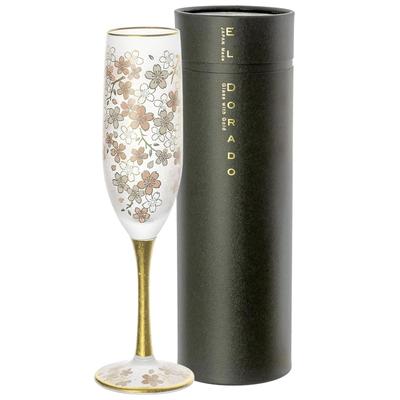 ADERIA Бокал для шампанского SAKURA FLUTE 180 мл Сделано в Японии Подарочная коробка Бокал-флейта для вина Коктейль Игристый Стильный Бордо Красное Бренди Подарок Женский день